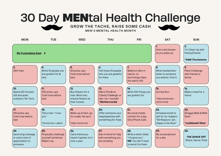 30 MENtal Health Challenge.
